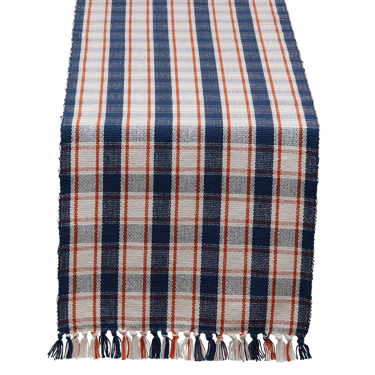 DII® 72" Autumn Farmhouse Plaid Table Runner